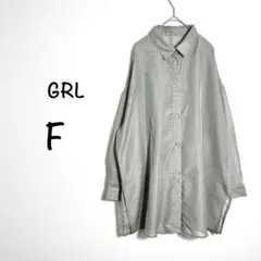 GRL グレイル シャツ ブラウス シアー ビッグシルエットF フリー体型カバー