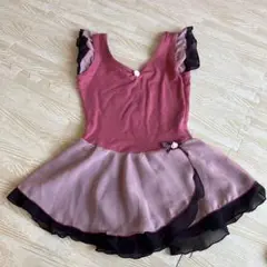 【125】Dancemood バレエレオタード ピンク・黒