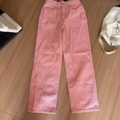 ズボン　ジーンズ　ピンク　長ズボン