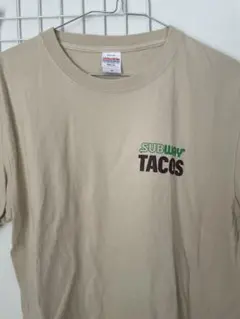 SUBWAY TACOS Tシャツ ベージュ M