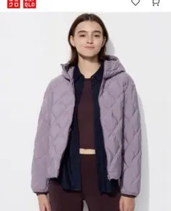 未使用タグ付　UNIQLO パフテックパーカー　L パープル