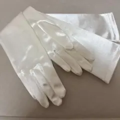 ホワイト サテン ロンググローブ