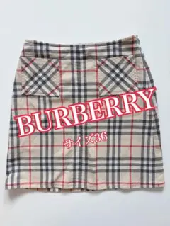 バーバリー ブルーレーベル ノバチェック柄 ミニスカート サイズ36 春夏