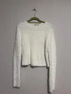 ZARA モヘアニット　白