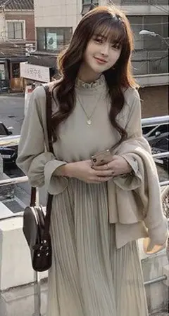 【タグ付き!値下げ中!!】新作 韓国 ワンピース ロングワンピース レディース