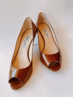 jimmy choo ジミーチュウ　オープントゥ　ヒール　靴　パンプス