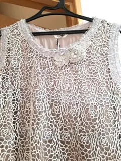 INGEBORG ノースリーブ ワンピース 花柄レースのサムネイル