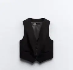 ZARA テーラードベスト ブラック