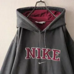 人気カラー☆ナイキ 刺繍 センターロゴ パーカー L相当 グレー