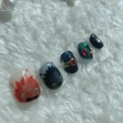 ハウルの動く城　ジブリネイル　カルシファ