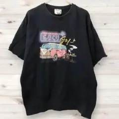 D0025 ちりくりgo Ｔシャツ 半袖(3L 2XL)黒 プリント ロゴ 文字