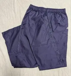 adidas パープル サイドラインドット柄 ウインドブレーカーパンツ Lサイズ