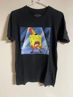 【スポンジボブ 】【訳アリ】プリント Tシャツ ブラック