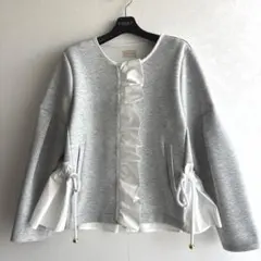 ベロア ノーカラージャケット