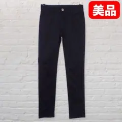 Freude しまむら系 黒 スキニー パンツ ウエストゴム