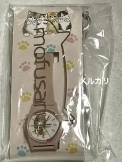 モフサンド　腕時計 PVCウォッチ PI ハチにゃん ピンク.
