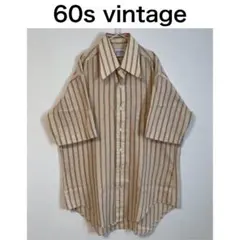 60s ビンテージ ストライプ シャツ 半袖