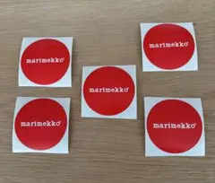 marimekko ステッカー 5枚セット 赤