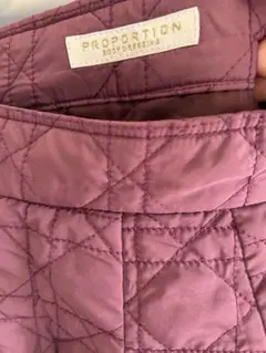 PROPORTION パープル キルティングスカート