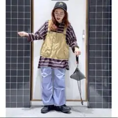 【美品】ニコアンド　2way パラシュートパンツ　ワイドパンツ フリーサイズ