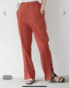 Dryカラーサイドスリットパンツ　タグ付き