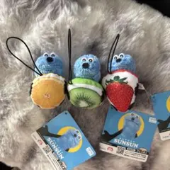 パペットスンスン　フルーツマスコット　全3種　コンプリート　新品未使用　タグ付き