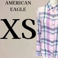 アメリカンイーグルアウトフィッターズ 2wayシャツ XS-S パープル系のサムネイル