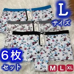 6枚セット ボクサーパンツ レディース Lサイズ ブラック