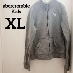 abercrombie Kids【XL】グレー パーカー 長袖 裏起毛 ジッパー