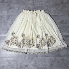 axes femme シアーオーガンジースカート 花柄刺繍 昭和 레트로