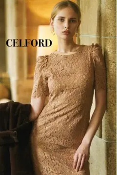 ♡美品【CELFORD】セルフォード ツイードタイトワンピース32サイズ 