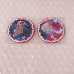 アイカツスターズ　イオン限定　チェスクッキー　缶バッジ　虹野ゆめ　結城すばる　①