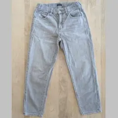 UNIQLO グレー ストレートデニムパンツ レディース ウエスト36cm