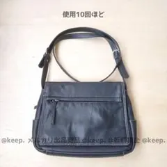 美品 ノーブランド 革 ポケット たくさん ショルダー バッグ