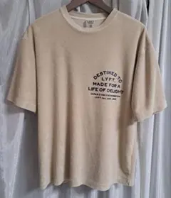 E*N様 古着 LYFT ベージュ パイル地　Tシャツ Sサイズのサムネイル