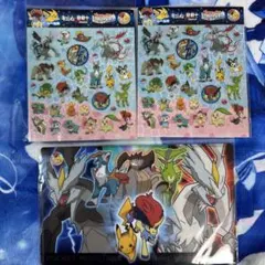 ポケモンBW ベストウィッシュ シール クリアファイル キュレム ケルディオ