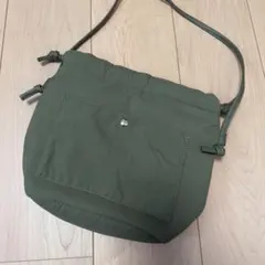 巾着型 ショルダーバッグ カーキ
