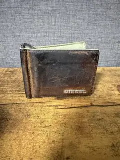 DIESEL レザー 二つ折り財布 ブラウン