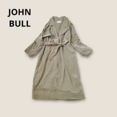 ジョンブル トレンチコート ロング丈 ナイロン ベルト付き 薄手 羽織り 状態