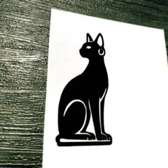 猫　エジプト　オーダーステッカー　おもしろステッカー　チーム　ロゴ　社名