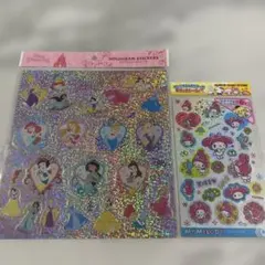 ディズニープリンセス＆サンリオホログラムシールセット