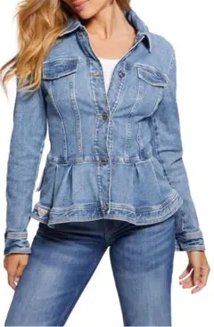 GUESS ペプラム デニムジャケット