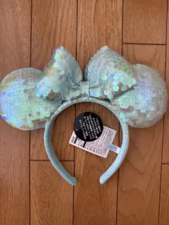 ディズニー カチューシャ スパンコール ライトブルー