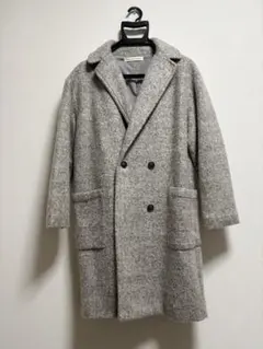 グレー ダブルブレスト チェスターコート