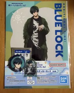 ブルーロック 糸師凛 メタリック缶バッジ クリアポスター クリアカード