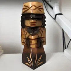 木製彫刻人形 約15cm アイヌ民族 魔除け