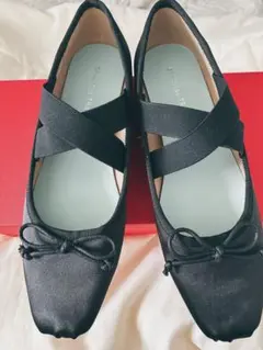 オリエンタルトラフィック　サテンバレエシューズ　35 22.5 黒　未使用