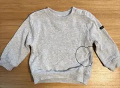 プティマイン　トレーナー　90㎝　グレー　ハート