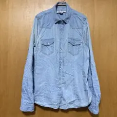 アメリカンラグシー デニムシャツ ドット柄 ウェスタン Mサイズ 水玉模様シャツ