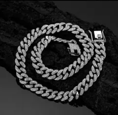 マイアミキューバンネックレス　50cm シルバーラッパー